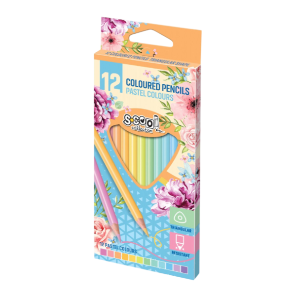 Drvene bojice S-COOL pastel 12kom