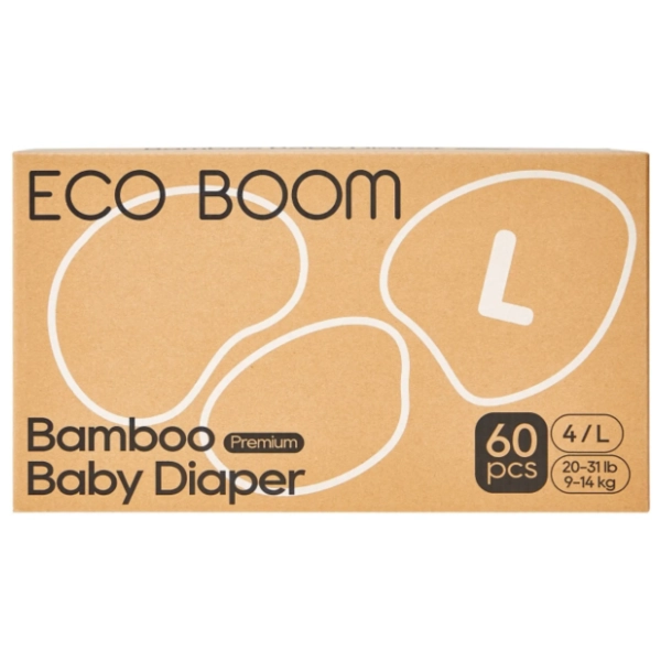 ECO BOOM pelene biorazgradive pure premium L 60kom
