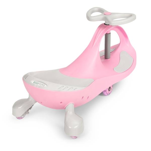 ECO TOYS guralica sa LED točkovima Wiggle roze