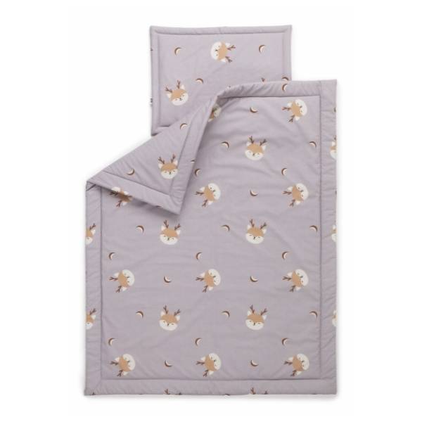 ELO posteljina za bebe Oh deer 80 x 100 cm siva