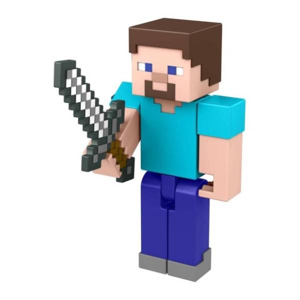 Figura Steve with sword Build A Portal Minecraft MATTEL