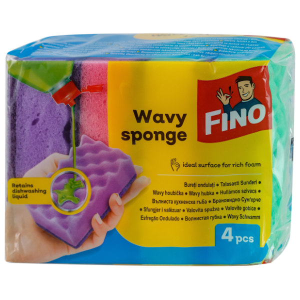 FINO reljefni sundjer u boji 4kom