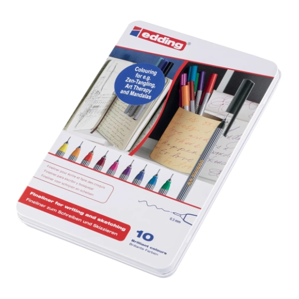Flomasteri EDDING fineliner E55 0,3mm 10kom