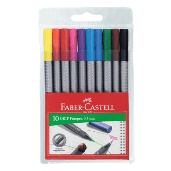 Flomasteri FABER CASTELL lajner grip finepen 10kom