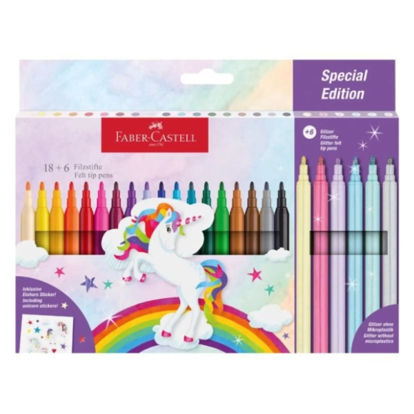 Flomasteri FABER CASTELL unicorn 24kom