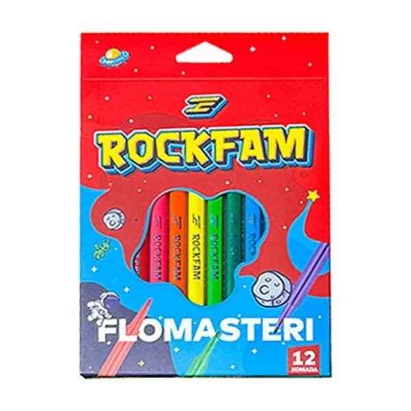 Flomasteri ROCKFAM 12kom