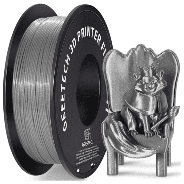 GEEETECH PLA 1,75 mm Sparkly Silver 3D filament