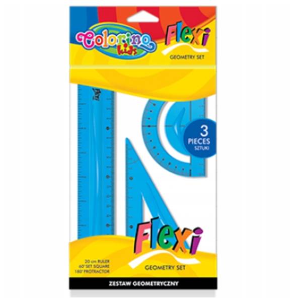 Geometrijski set COLORINO Flexi 3kom