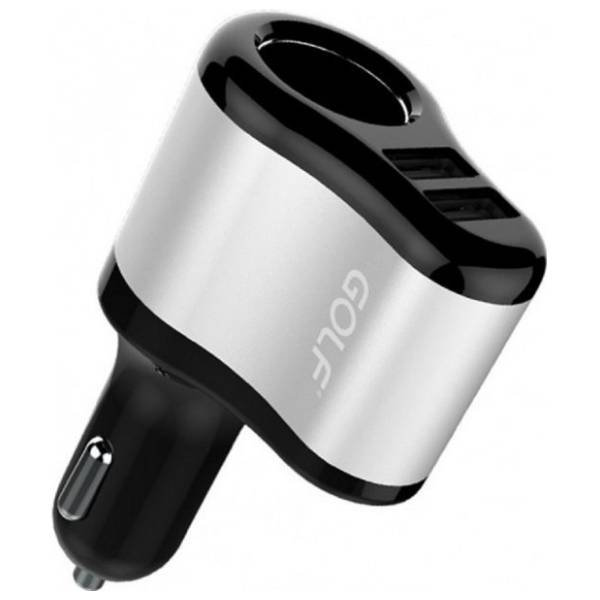 GOLF auto punjač 2USB + utičnica GOLF GF-C14