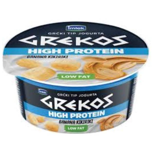 Grčki jogurt GREKOS high protein banana kikiriki 150g
