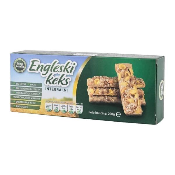 Integralni keks SWEET FAMILY Engleski 200g