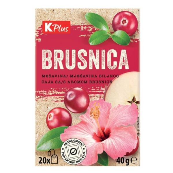 K PLUS čaj brusnica 40g