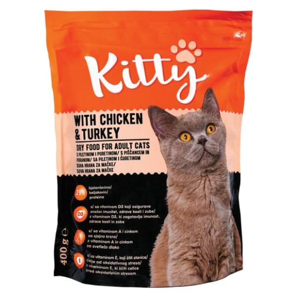 KITTY hrana za mačke piletina i ćuretina 400g