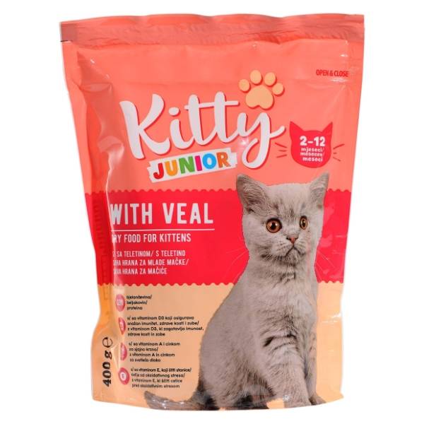 KITTY Junior hrana za mačke teletina 400g