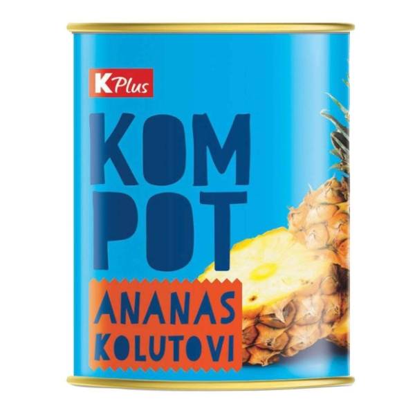 Kompot ananas kolutovi K PLUS 565g