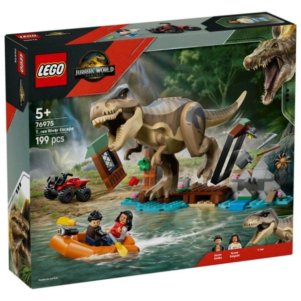 LEGO Jurassic World bekstvo od T-reksa na reci 76975