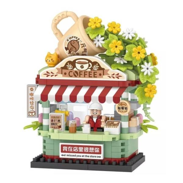 LOZ micro block Coffee Store