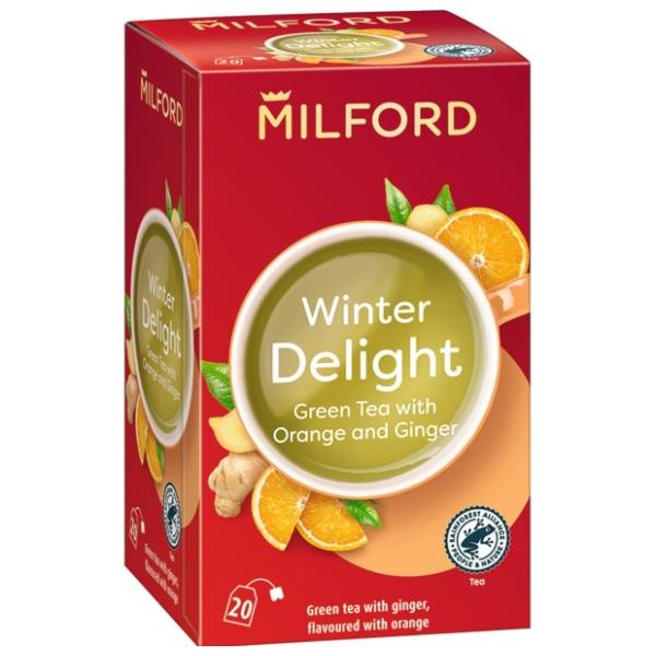 MILFORD zeleni čaj pomorandža i đumbir 20x1,75g
