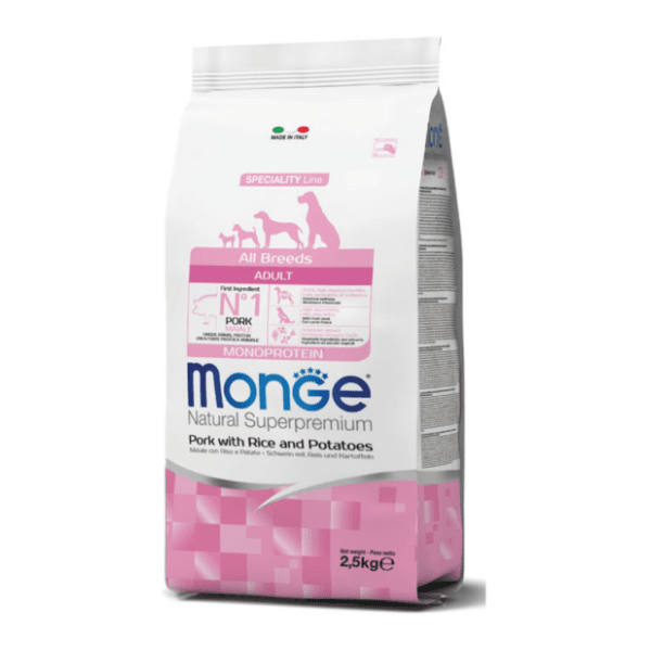 MONGE All Breeds adult hrana za pse svinjetina 2,5kg
