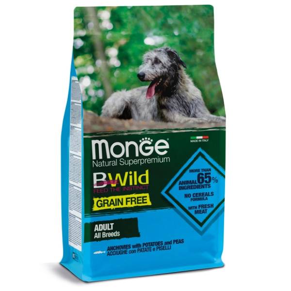 MONGE BWild adult grain free hrana za pse inćun 2,5kg