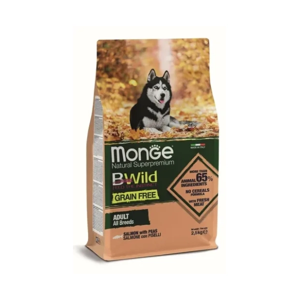 MONGE Bwild adult hrana za pse losos i grašak 2,5kg