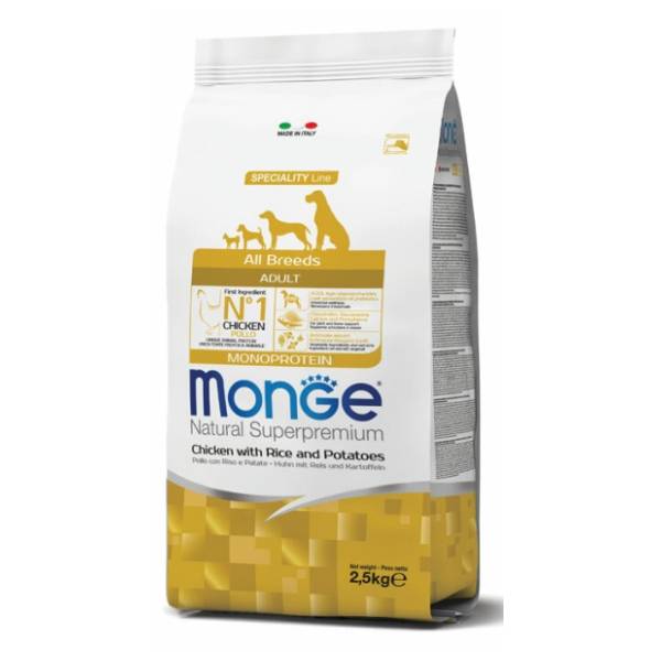 MONGE Monoprotein adult hrana za pse piletina 2,5kg
