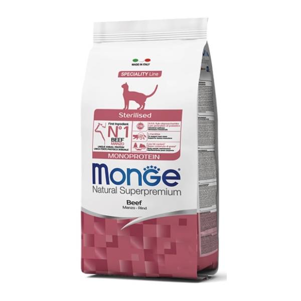 MONGE Sterilised monoprotein hrana za mačke govedina 1,5kg