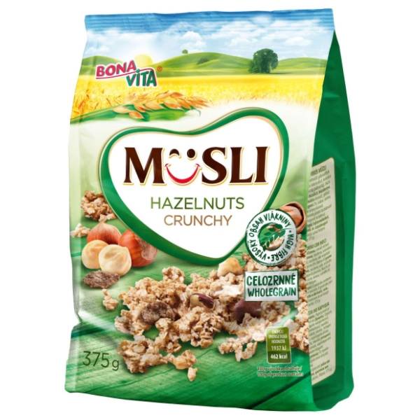 Musli BONAVITA crunchy lešnik 375g