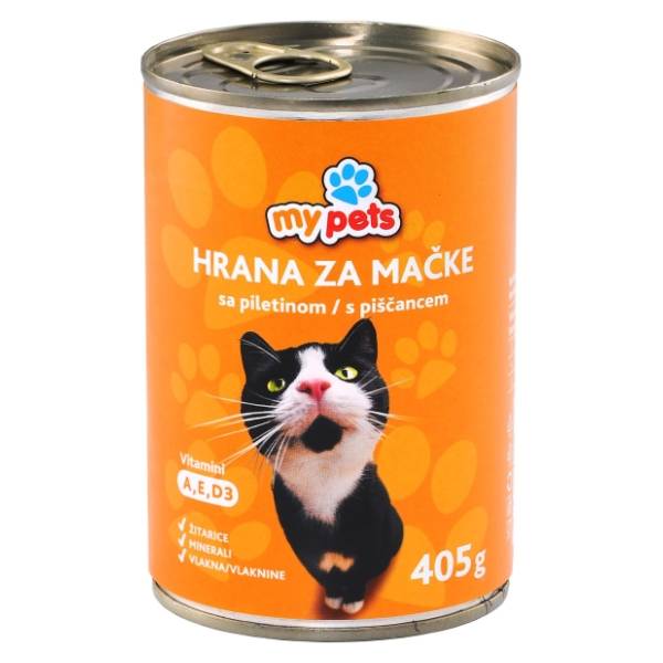 MY PETS hrana za mačke piletina 405g