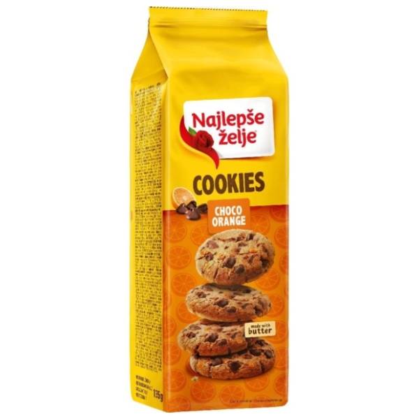 NAJLEPŠE ŽELJE Cookies narandža i čokolada 135g