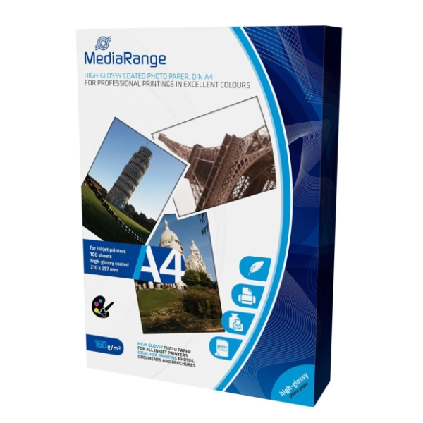 Papir fotokopir A4 MEDIARANGE Glossy 160g 100 listova