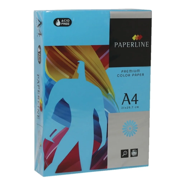 Papir fotokopir A4 PAPERLINE  intenzivna plava 80g 500 listova