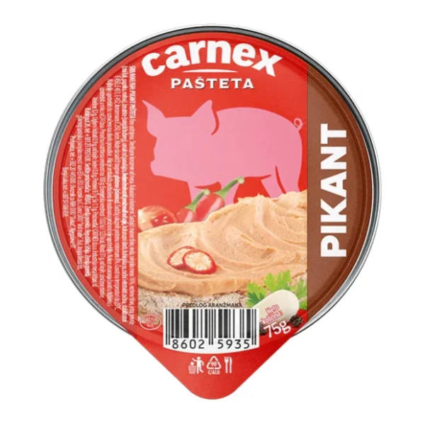 Pašteta CARNEX dimljena pileća prsa 75g