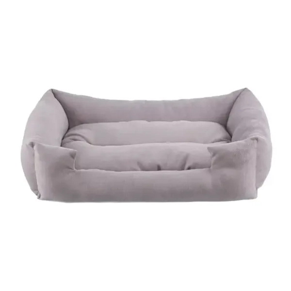PAWS & WHISKERS Kare krevet za ljubimce 80x60x17cm sivi