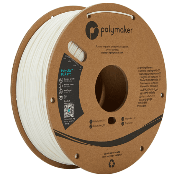 POLYMAKER PolyLite PLA PRO 1,75 mm White 3D filament