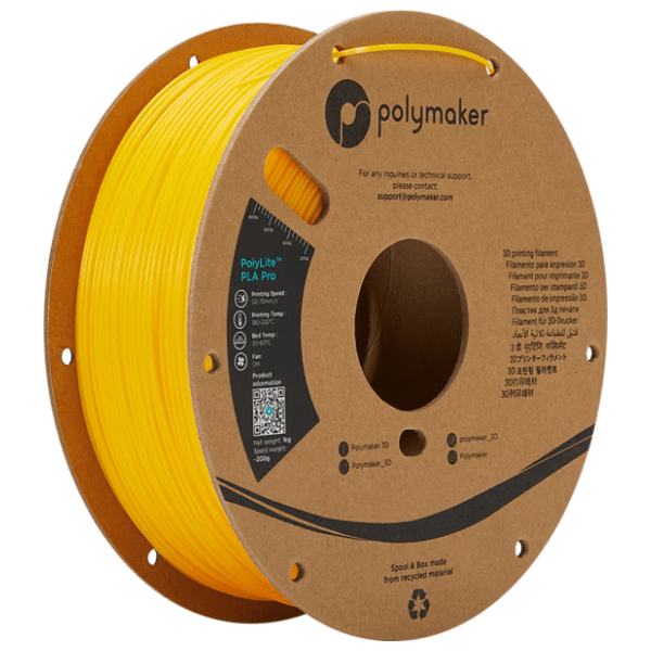 POLYMAKER PolyLite PLA PRO 1,75 mm Yellow 3D filament