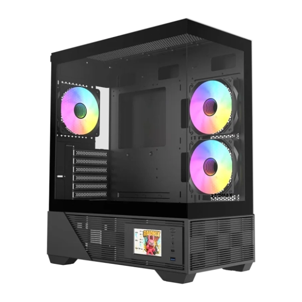 RAIDMAX kućište Infinita i803 ARGB Black LCD Ekran