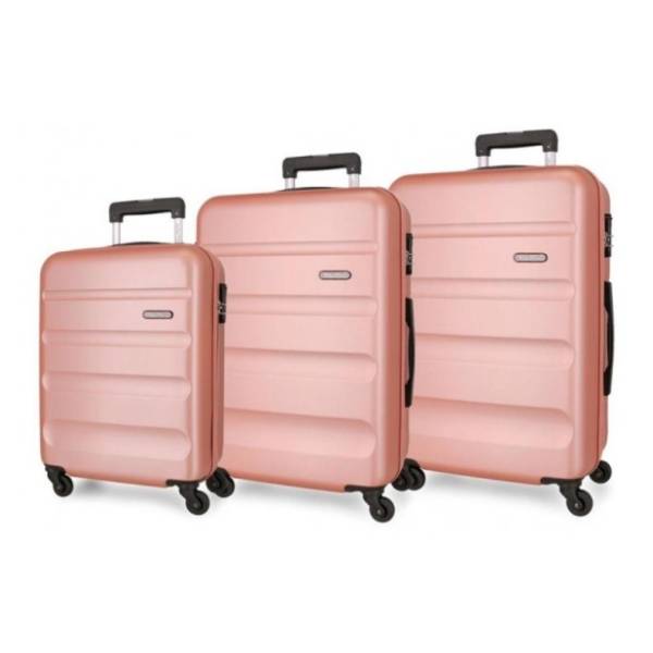 ROLL ROAD set kofera powder pink 3kom