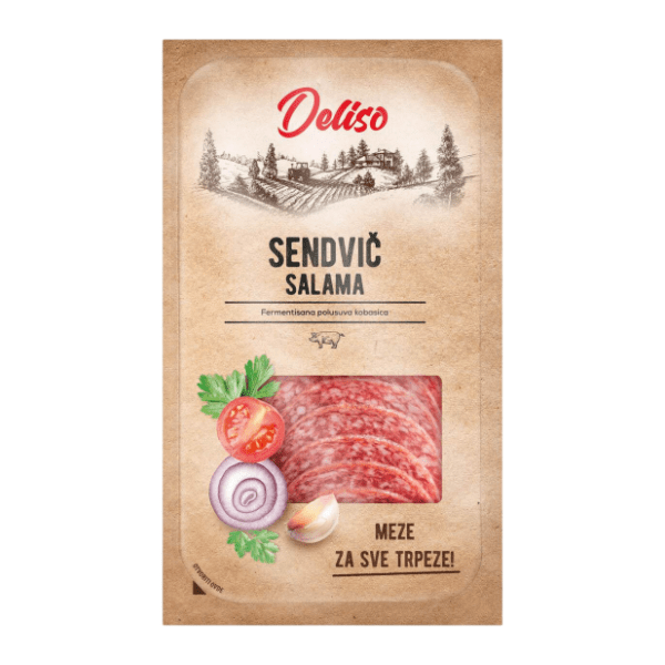 Salama sendvič DELISO slajs 100g