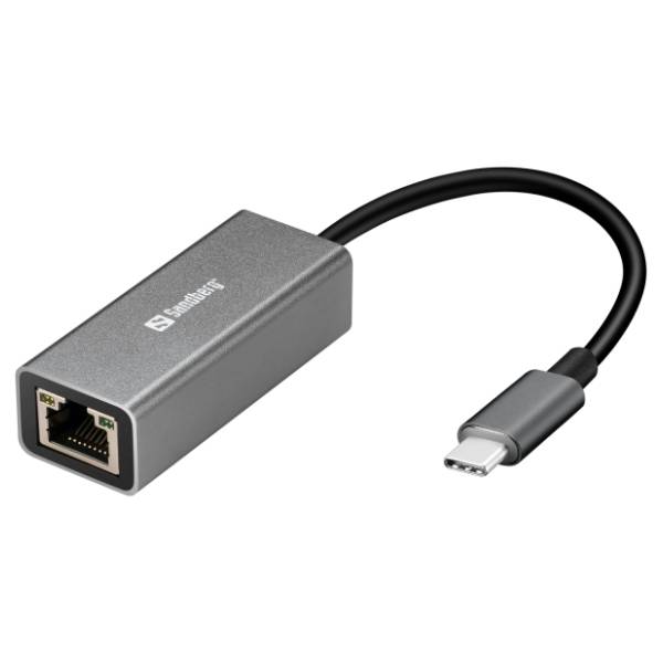 SANDBERG konverter USB-C (m) na RJ-45 (ž) USB-C Gigabit Network 136-04