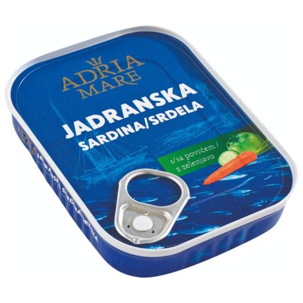 Sardina ADRIA MARE jadranska sa povrćem 105g