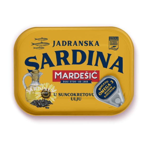 Sardina MARDEŠIĆ jadranska u suncokretovom ulju 100g