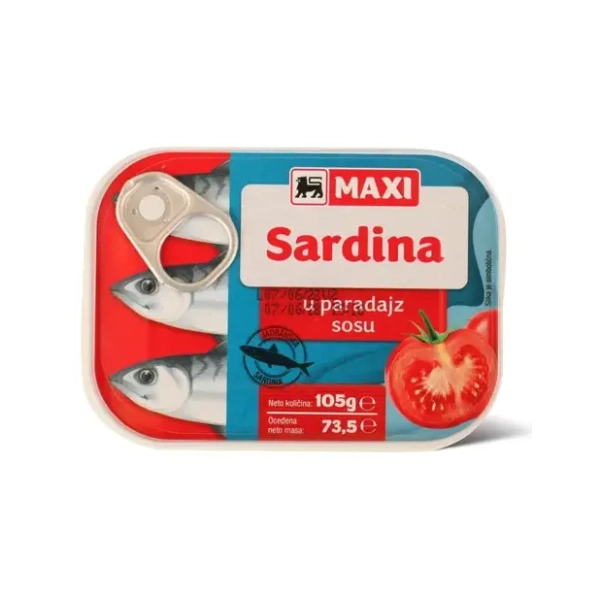 Sardina MAXI u paradajz sosu 105g