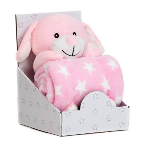 Set igračka i ćebence Dog roze BBO