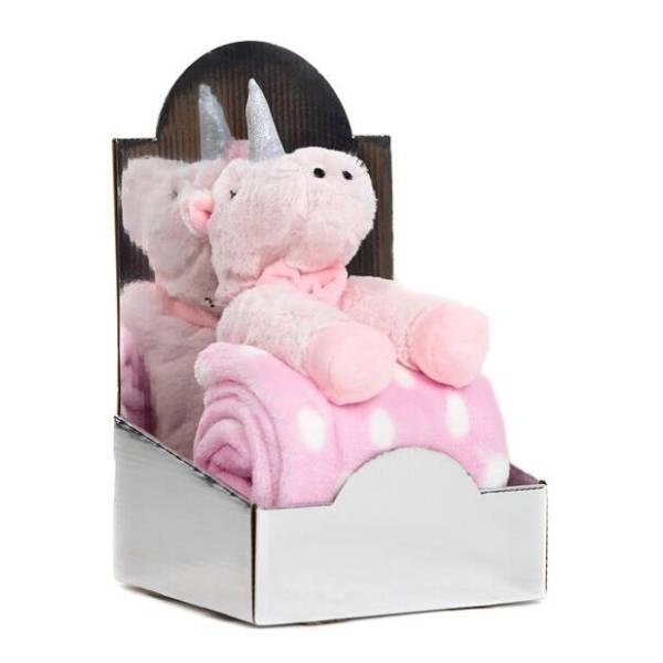 Set igračka i ćebence Unicorn roze BBO
