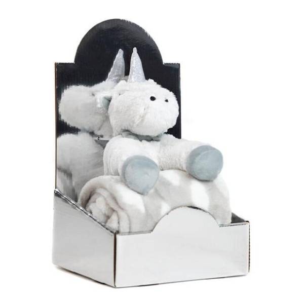 Set igračka i ćebence Unicorn sivi BBO