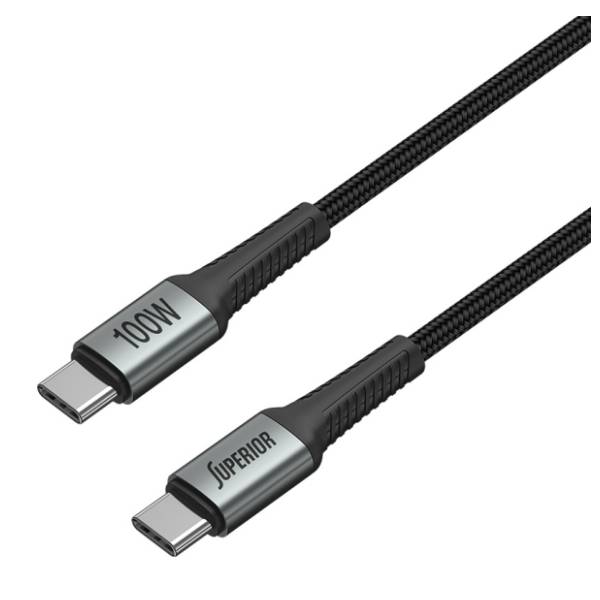 SUPERIOR kabl USB-C SU-K103 Fast (100W 5A) 1m Grey