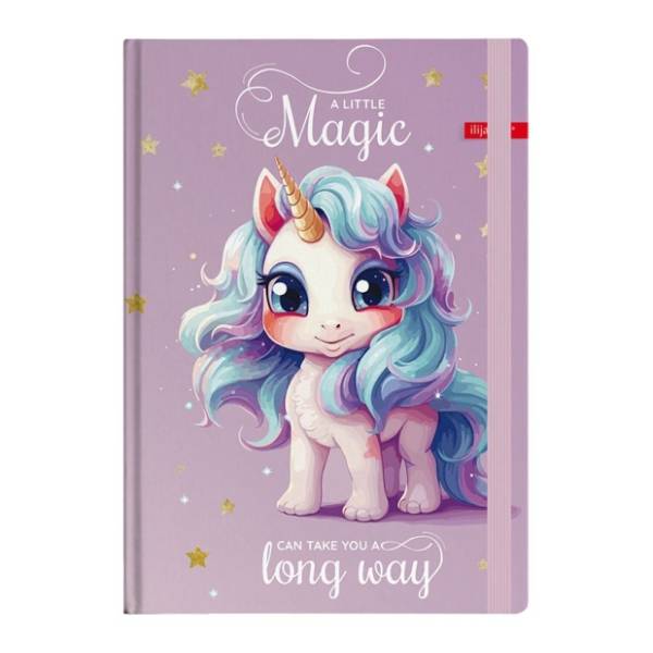 Sveska A6 dikto ILIJANUM Unicorn sa gumicom 1kom