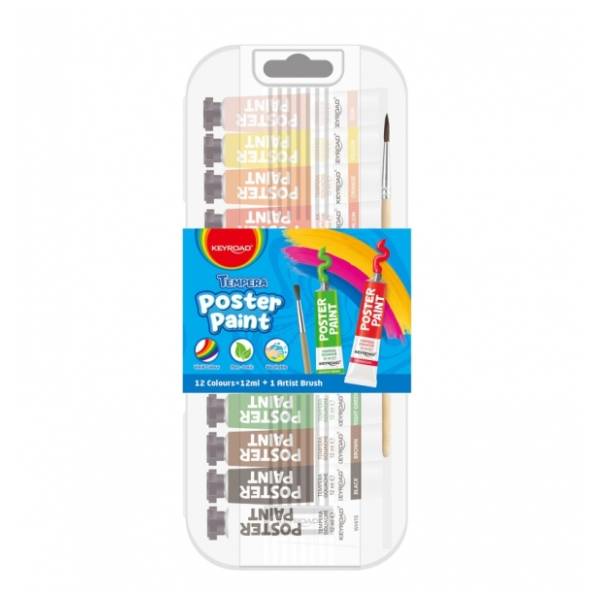 Tempere KEYROAD poster paint 12kom
