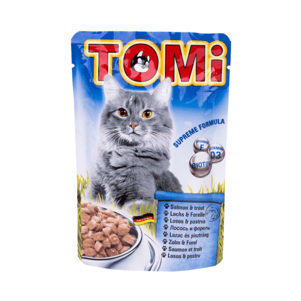 TOMI Adult sos za mačke losos i pastrmka 100g